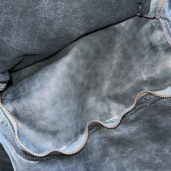 Civico 93 Genuine Italian Leather Purse Backpack Charcoal - Picture 6 of 7